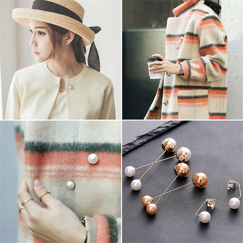 Брошь с жемчугом в ретро стиле 5 шт.|buckle fashion|fashion bucklesdecorative buckle |
