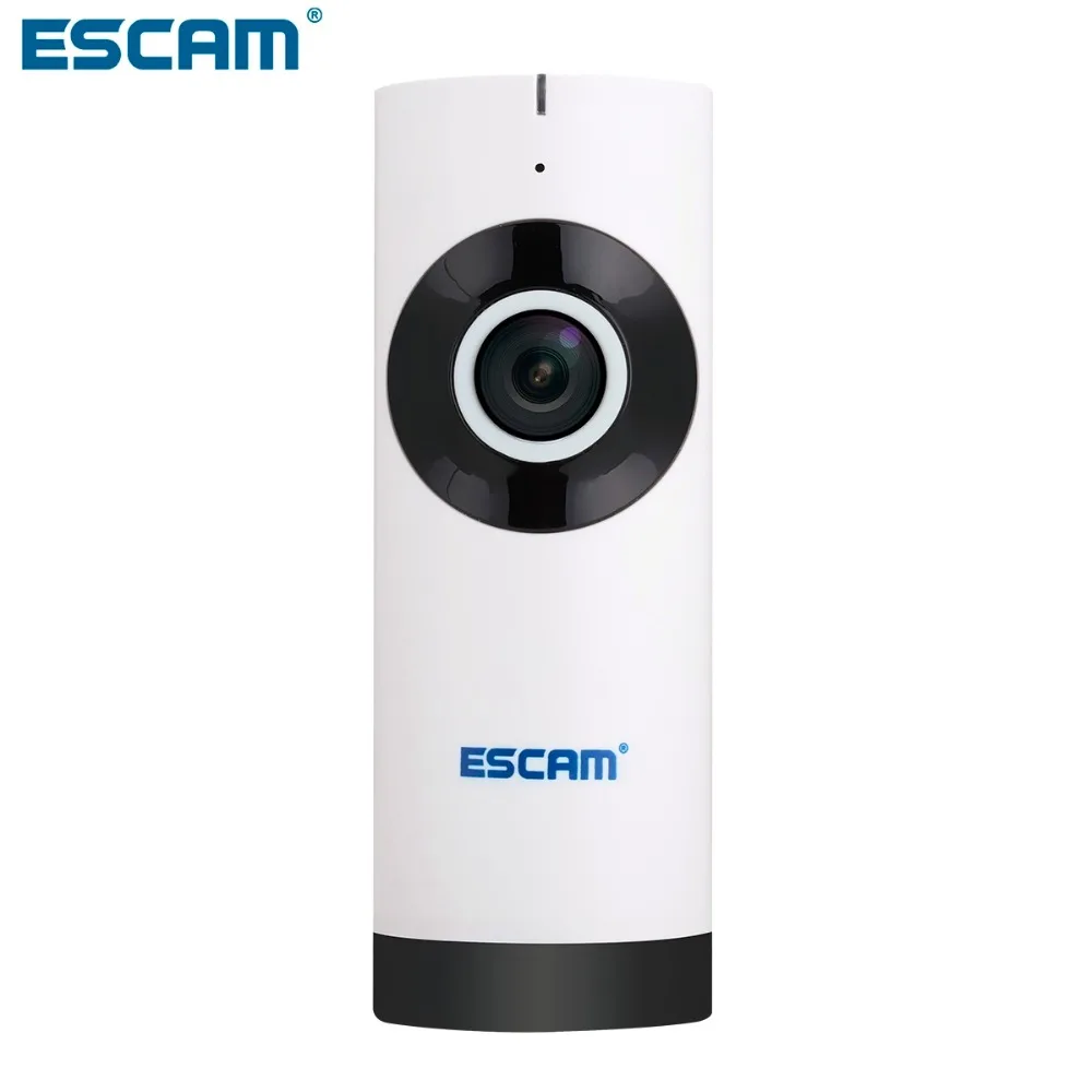 Escam Moai QP110 720P HD WiFi IP Camera CCTV Security Camera P2P IR Two Way Audio Micro SD Card Slot Night vision with Fish Eye 720p hd ip camera wireless wifi pan tilt two way audio p2p ir cut onvif cloud night vision micro sd card security cctv camera