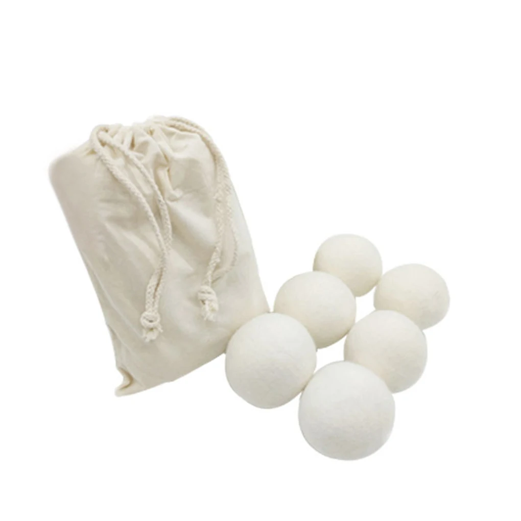 6 шт Прачечная чистый шар многоразовые натуральные органические ткани для стирки смягчитель мяч Премиум Органический шарики-сушилки стирка одежды