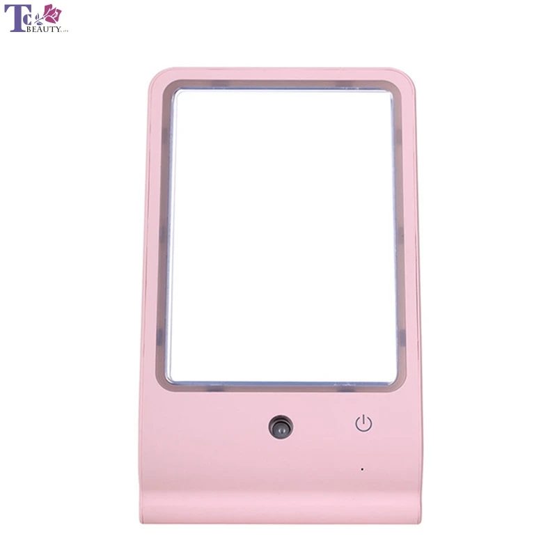 

Makeup Mirror Light Led Portable Pocket Vanity Desktop Standing Hand Mirrors Standing Cosmetic Tools Water SprayTravel