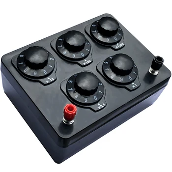 

Black Resistance Box Iron Variable Decade Resistor Resistance Box 0-9999.9 Ohm For Physical Teaching 165x125x60mm
