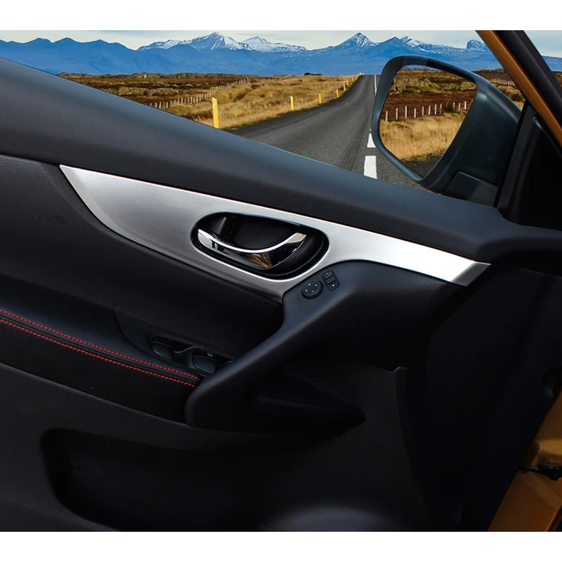 ABS-Chrome-For-Nissan-QASHQAI-J11-car-styling-Interior-Inner-Side-Door-Handle-Bowl-Trim-2016