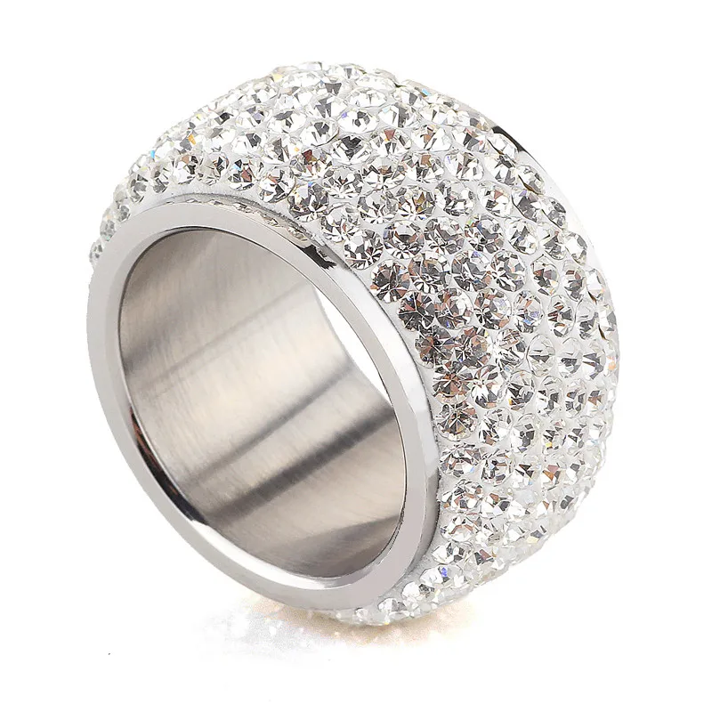 Высокое качество Классические шестирядные хрустальные ювелирные изделия обручальное кольцо