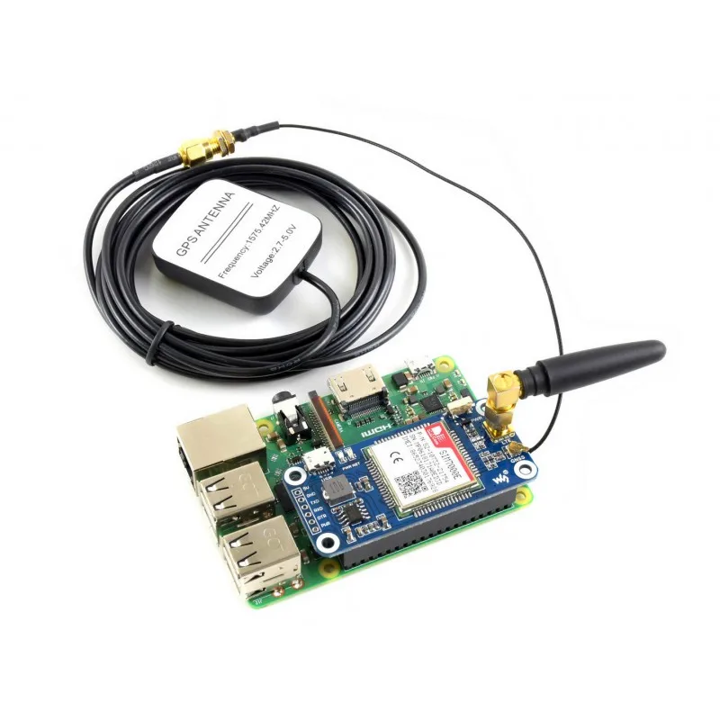 Шапка NB-IoT/eMTC/EDGE/GPRS/GNSS для Raspberry Pi на основе SIM7000E совместима с Raspberry Pi 3 Model B+/Модель B/Zero/W