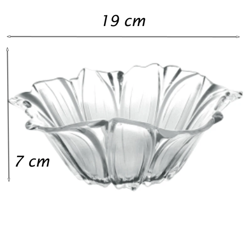 Хрустальные стеклянные сушеные тарелки для фруктов подарочная посуда для дома красивая стильная витражная стеклянная Фруктовая тарелка уникальные украшения для дома форма лоток для хранения - Цвет: small Transparent