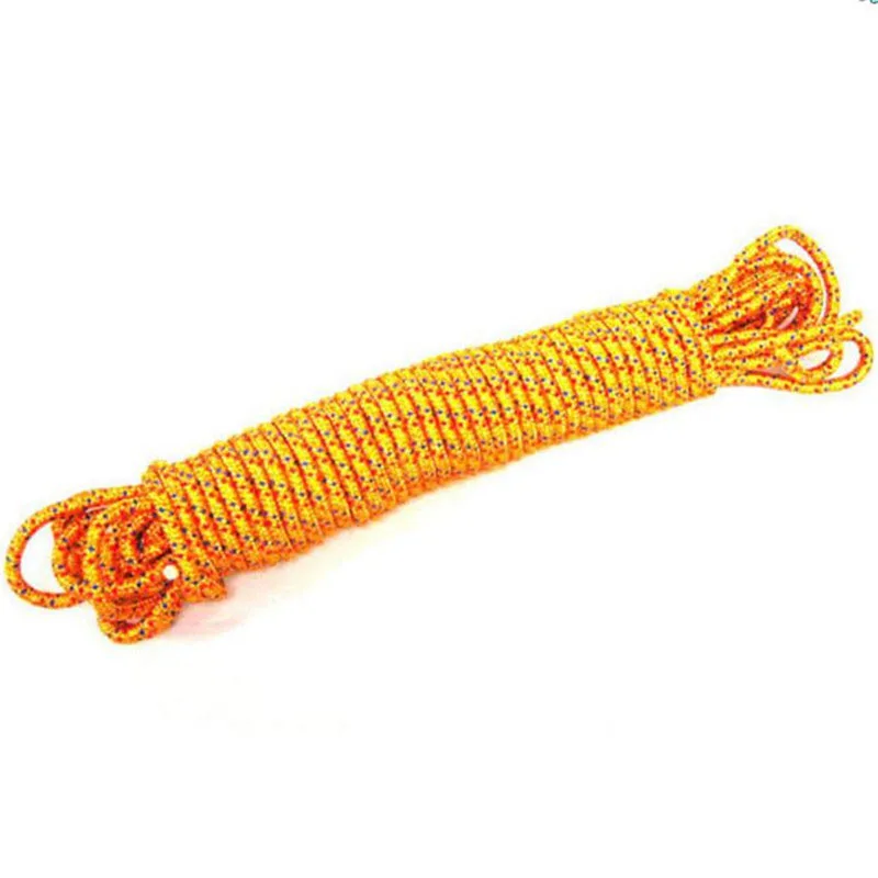 0,8 см диаметр 5 м Кемпинг веревка Паракорд парашютный шнур Открытый скалолазание Пешие прогулки Кемпинг-параккорд - Цвет: yellow
