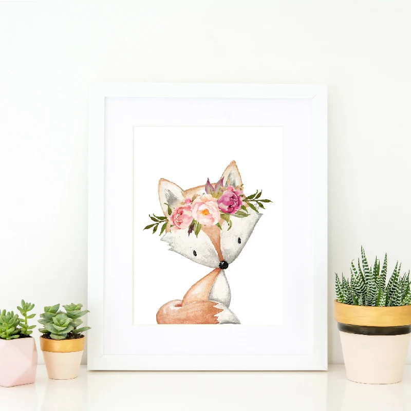 Fox Canvas Painting Nursery Decor