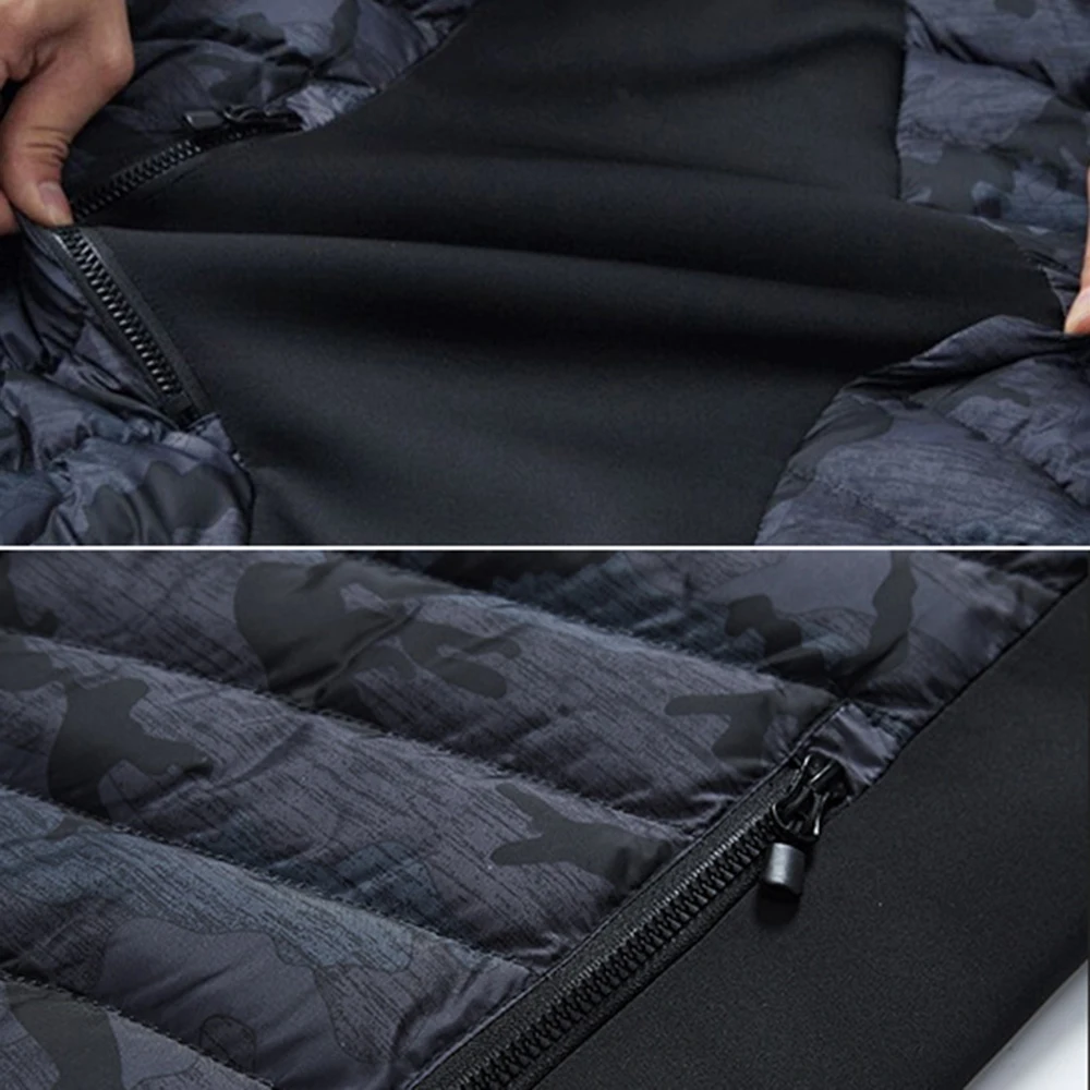 Мультиразмерный зимний жилет с подогревом, обновленный, для улицы, USB, инфракрасный, нагревательный жилет, куртка из углеродного волокна, электрическая, теплая одежда