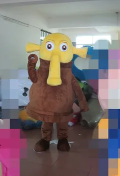 

Factory Direct long nose brown plush Elephant funny man Fancy Dress Mascot Costume Adult Character Cosplay Costume