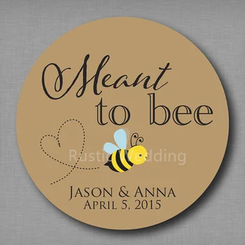 

Meant to Bee Honey Favor Labels Meant to Be Stickers Mason Jar Tags Label Personalized Wedding Favor Stickers