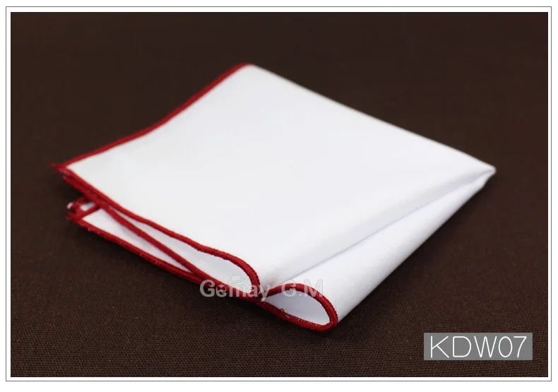 Fashion Cotton Handkerchiefs White Hanky Solid Pocket Square Mens Casual Suit Square Pockets Handkerchief Towels - Цвет: KDW07