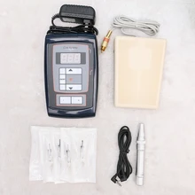 Горячая Профессиональный постоянный макияж татуировки наборы питания Поворотный Макияж Ручка установки педаль с Бесплатный аксессуар PTM3108