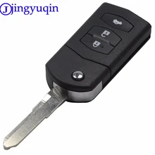 jingyuqin 3 Buttons Folding Flip Keyless Entry Remote Key Fob Case For MAZDA 2 3 5 6 RX8 MX5 New Wings Rui Uncut Blade