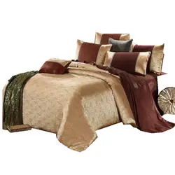 Высокое качество роскошные жаккардовые Comforterble постельное белье набор пододеяльников для пуховых одеял комплект шелк и хлопок постельные