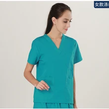 Мужской женский костюм медика наборы медсестры Больничная форма стоматологическая клиника салон красоты медицинская рабочая одежда с v-образным вырезом Рабочая одежда