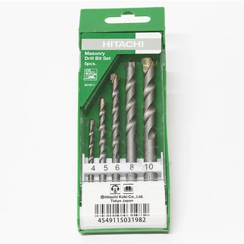 

Japan HITACHI Impact Drill Set Round handle Ceramic Tile Masonry hand drill Masonry Drill Bit Set 5PC