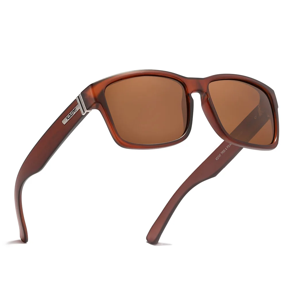 KDEAM Classic Polarized Sunglasses Men UV Protection TR90 Unbreakable Frame Square Oversized Outdoor Eyewear Women KD747-C5