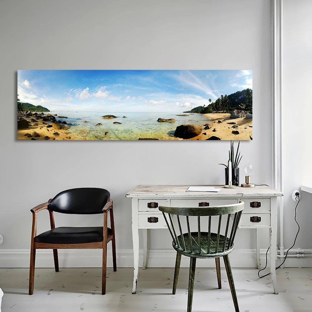 HDARTISAN настенный художественный постер картина Художественная печать пейзажная живопись панорамная пляжная Настенная картина для гостиной без рамки