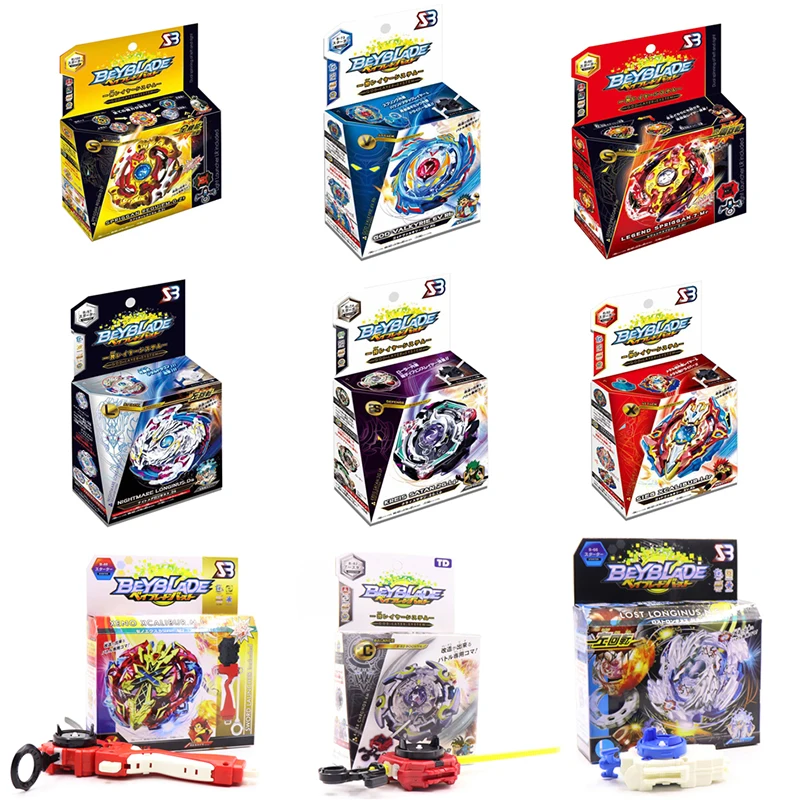 

Beyblade Burst B-48 B-66 B-34 B-35 B-59 B-111 Starter Zeno Excalibur .M.I (Xeno Xcalibur .M.I) with launcher kids toys Bayblades