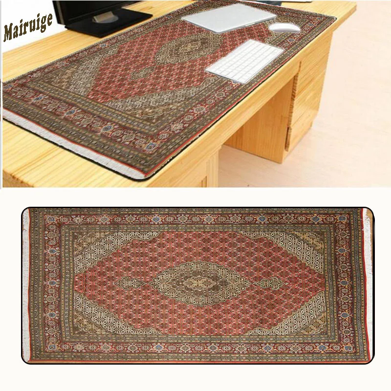 

Mairuige Persian Carpet Customized Rectangle Rubber Anti-Slip Gaming Notebook Durable Large Mouse Pad Lock Edge 900*400*2mm