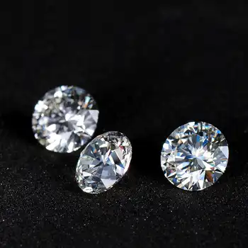 EDI DEF Color Grade Loose Moissanites 1 Carat 6.5mm Round Brilliant Moissanites Diamond Jewelry Test Positive As Diamond Does