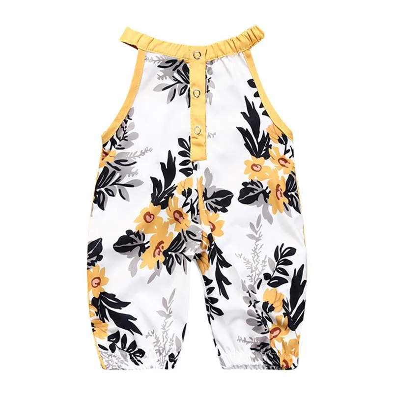 

Sleeveless Printed Lovely Apparel Floral Unisex baby summer clothes baby boy Conjoined clothes Outerwear baby girl rompers