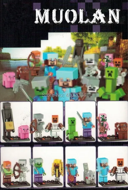 Special Offers Legoing Minecraft Action Figures Building Blocks Toy My World Zombie Steve DIY Model Toys For Children Minecrafted Legoings