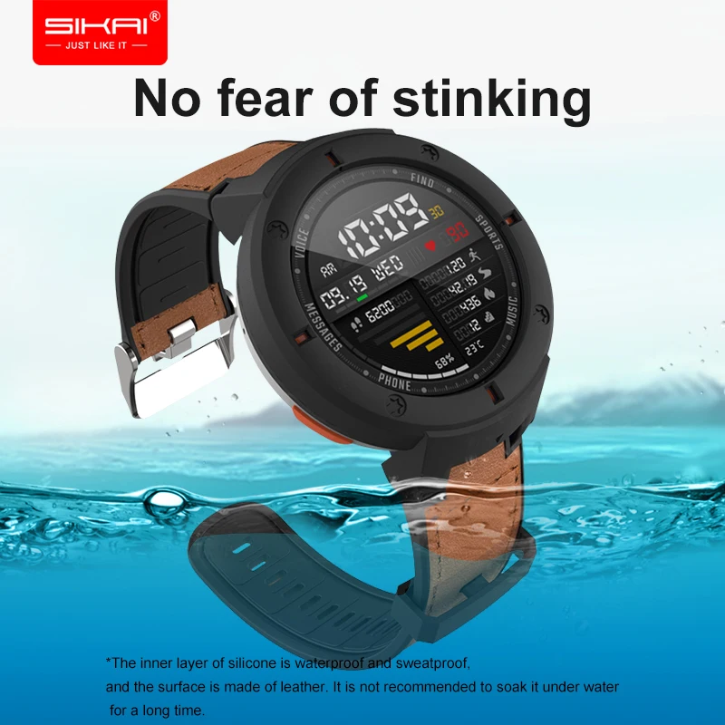 Ремешок для часов Amazfit Verge Huami 3 lite A1801 чехол замены браслета кожаный силиконовый