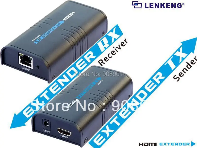 20 компл./лот LKV373A HDMI 1080P удлинитель 100-120 метров по Cat5/Cat5e/Cat6 | Компьютеры и офис