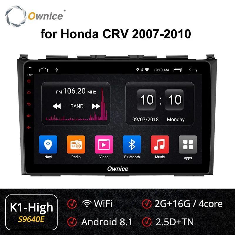Ownice k3 k5 k6 Android 9,0 Octa 8 Core 4G 360 панорама Автомобильный DVD плеер для Honda 2007 2008 2009 2010 CRV CR-V gps Navi DSP SPDIF - Цвет: S9640 K1-High