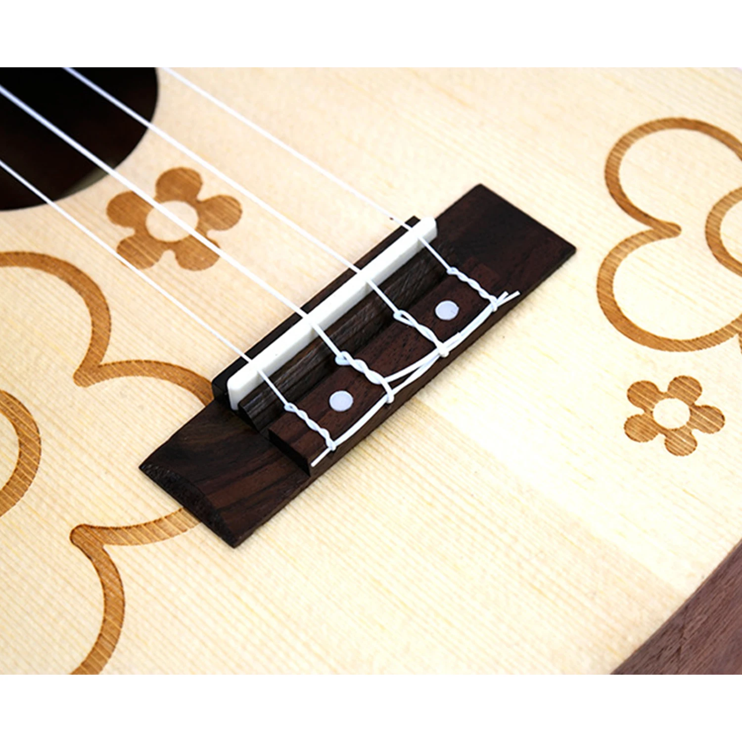 21 inch Soprano Uke4 Strings Ukuspruce flowers guitaacoustic small guitar solid body professional uke Concert