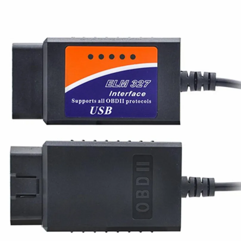 Лидер продаж 2019 автомобильный диагностический сканер V2.1 OBDII OBD2 II ELM 327 USB Супер с