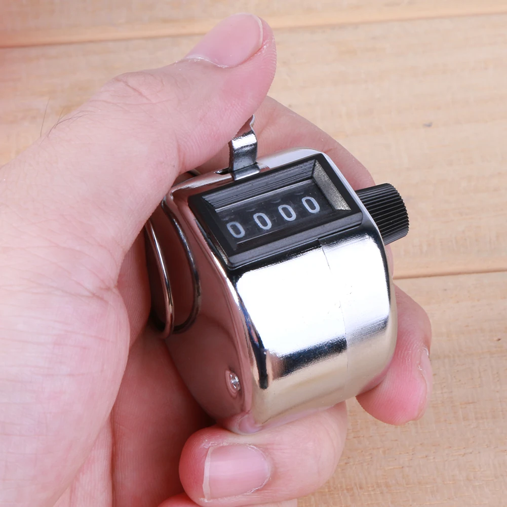 Mini Digital Hand Tally Counter 4 Digit Number Manual Hand Held Tally Counter Manual Counting Golf Clicker 0-9999