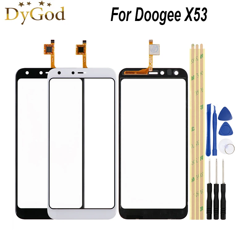 

5.3inch For Doogee X53 Touch Screen Glass Mobile Phone Touch Panel Front Glass Sensor Replacement Accessories with Tools Set