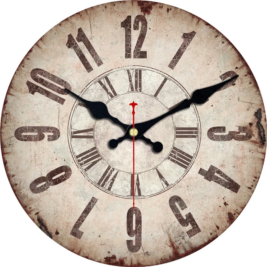 WONZOM Old Time Design Classic Reloj Wall Clock Fashion Silent Living 
