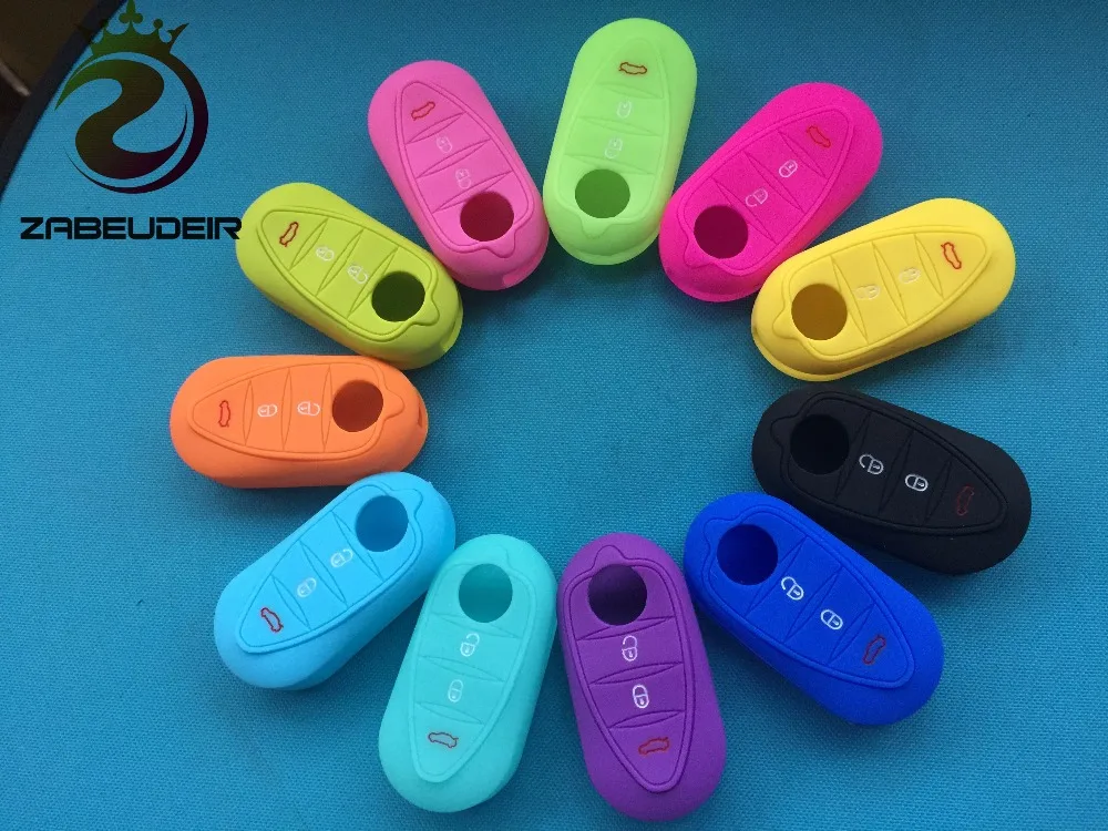 

Pusakieyy Silicone Case Car Key Cover Shell Skin Protector For Alfa Romeo 159 Mito Giulietta GTA Folding Flip Remote Car Rubber
