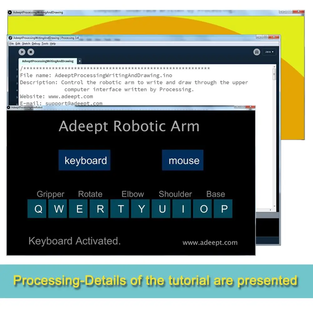 Adeept Arduino совместимый DIY 5-осевой Роботизированная рука комплект для Arduino UNO R3 | паровой робот-манипулятор набор с Arduino