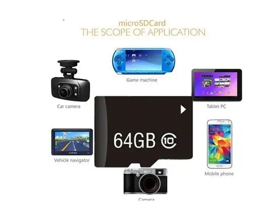 Карта памяти Micro SD класс 10 TF карта Microsd 64 ГБ 32 16 128 256 флеш накопитель диск для