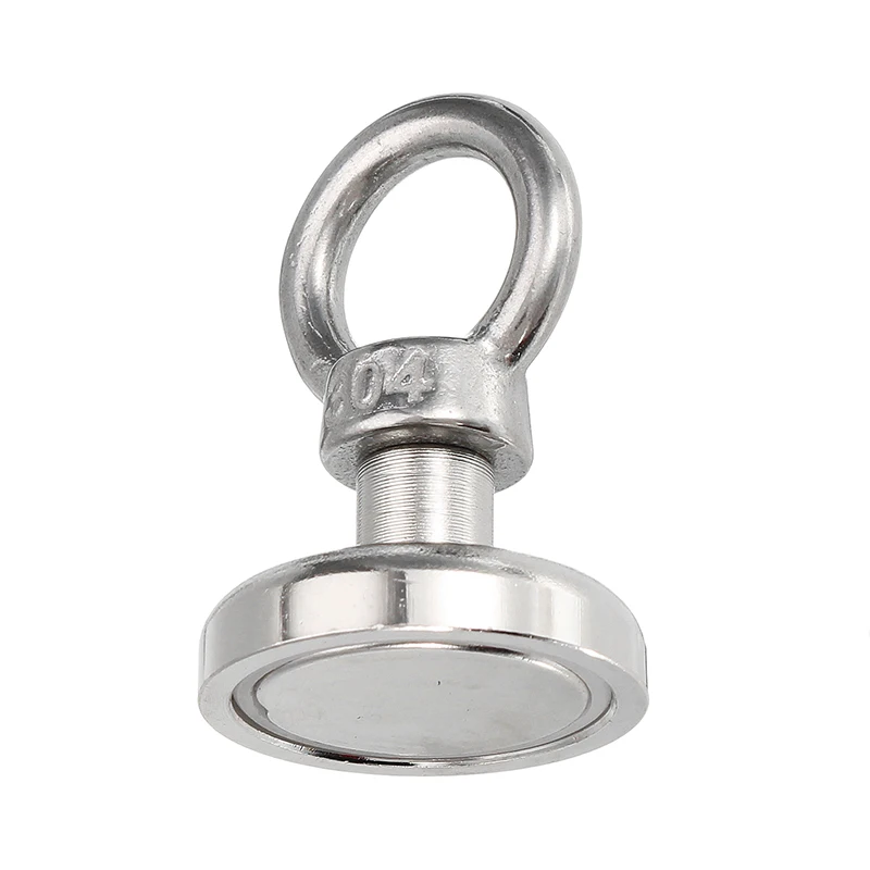 

32x48mm 34kg Neodymium Recovery Magnet Metal Detector Eyebolt Circular Ring Magnet New