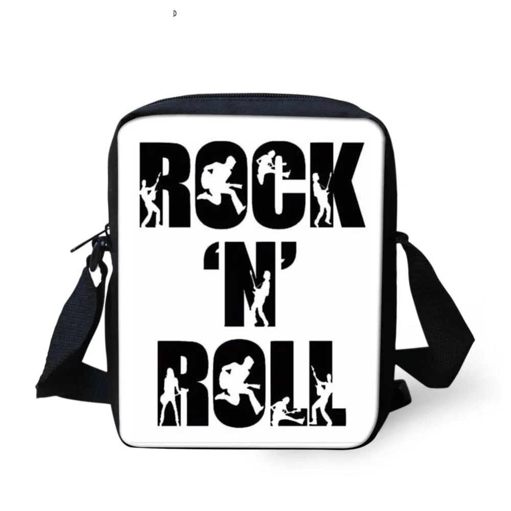 

Rock Music Style Printing Teenager Messenger Bag Brand Designer Male Crossbody Bags Travel Handbag School Bookbags Sumka