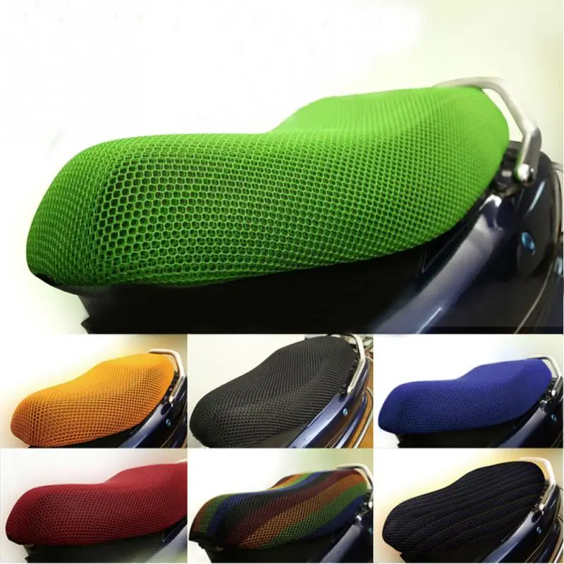 

3D Mesh Fabric Heat Insulation Motorcycle Cushion Cover Sunscreen Seat Covers Autocycle Sun Block Covering Waterproof Sun Pad