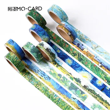 

15mm*7m Van Gogh Artist Washi Tape Japansese Stationery Painting Style Masking Tape DIY Scrapbooking Sticker Diary Paper Label