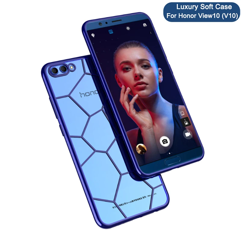 Роскошный чехол с покрытием для Honor V10 Мягкий Силиконовый противоударный