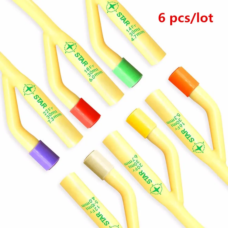 

6 Pcs/Lot Male Urethral Dilator Stimulator Double Holes Penis Plug Catheter Urethral Stretching Sounding Sex Toys For Men Gay