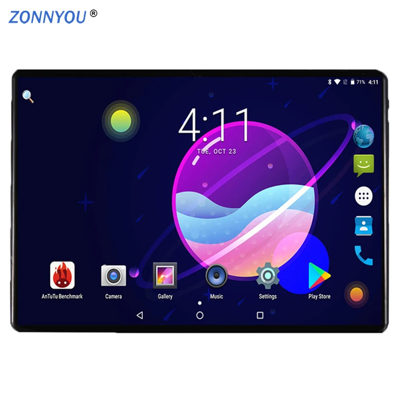 

10.1 inch Tablet PC Android 8.1 3G Phone Call Octa Core 4GB/64GB Dual SIM Wi-Fi Bluetooth Support GPS Tablet PC (Black)