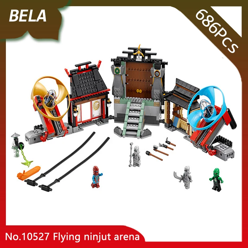 

Bela 10527 686pcs Ninja Series Flying ninjut arena Model Building Blocks Set Bricks Toys Compatible with Legoings