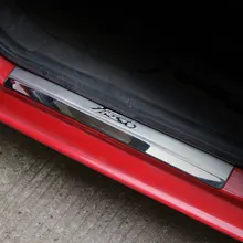 Jameo Авто Нержавеющая сталь порога двери Накладка порога Стикеры для форд фиеста 2009- аксессуары