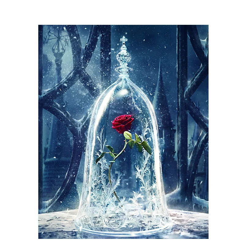 Одинокий Rose.40x50cm Раскраска по номерам сделай сам wall Art Гостиная украшения пейзажи