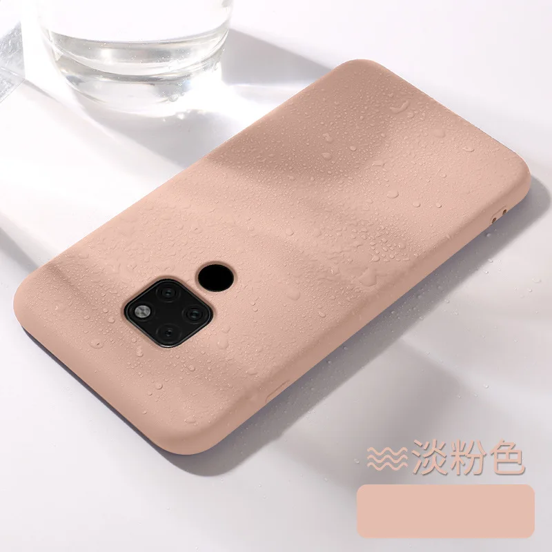 Жидкий силиконовый чехол для huawei P30 P20 Pro Коврики 20 10 9 Pro P30 P20 Lite P10 рlus Honor V20 V10 10 9 Lite Nova 3 4 3i 3e 4e - Цвет: Розовый