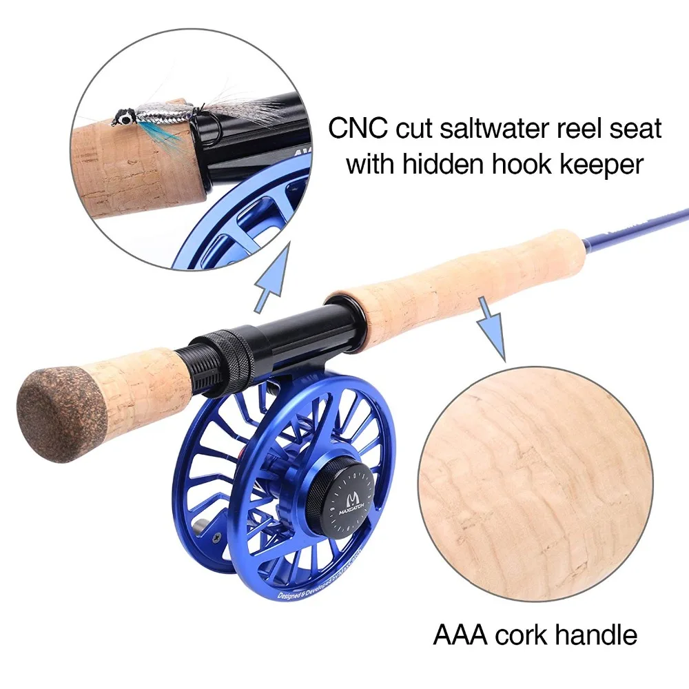 Vara de Pesca de Água Haste da Mosca com Cordu Maximumcatch Voar Salgada 9 10 12wt 9ft 4sec Ação Rápida 30 t sk Fibra Carbono ra Haste Tubo 8 - 12 Cheap Varas de pescar